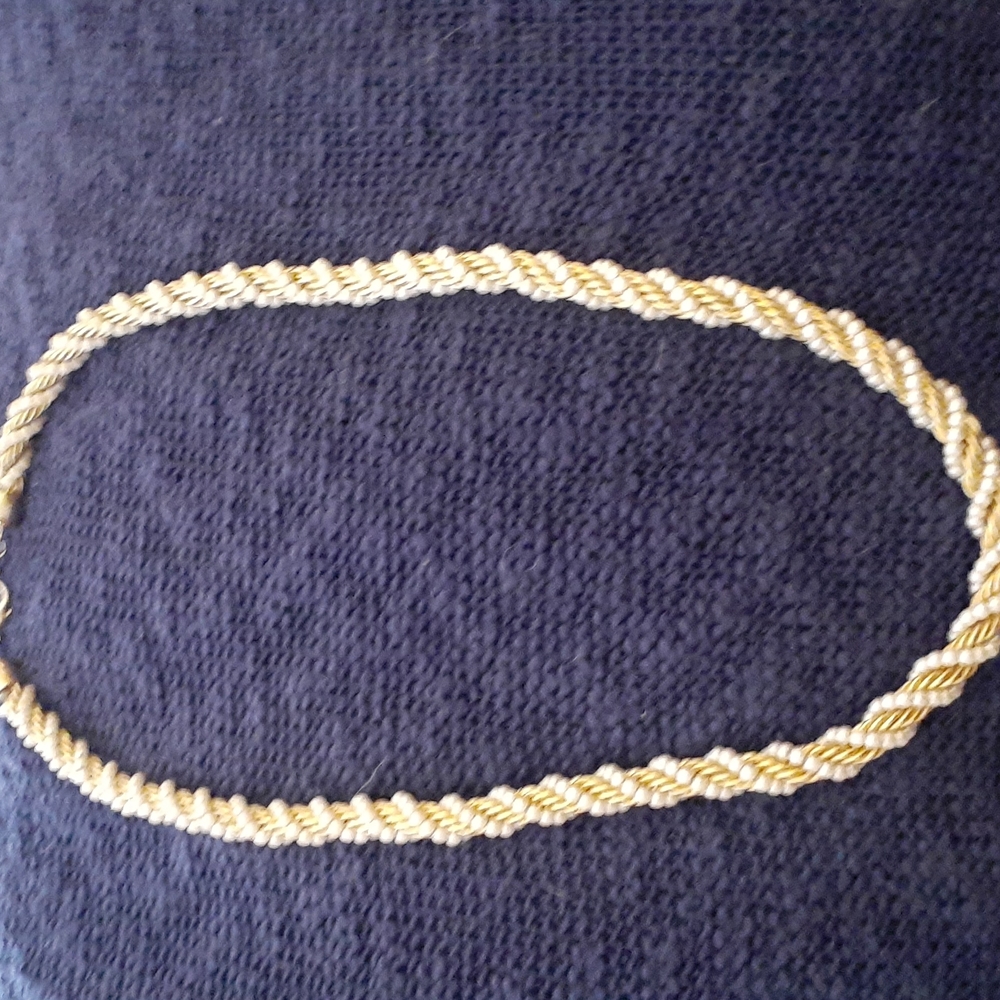 Pearl and gold necklace